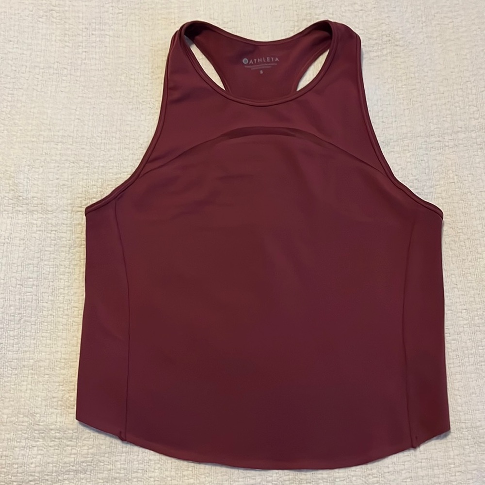 Athleta crop mesh tank